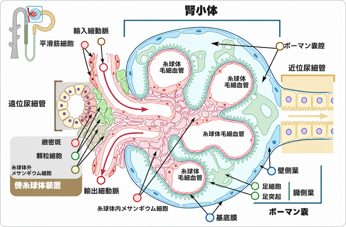 腎機能の解説図